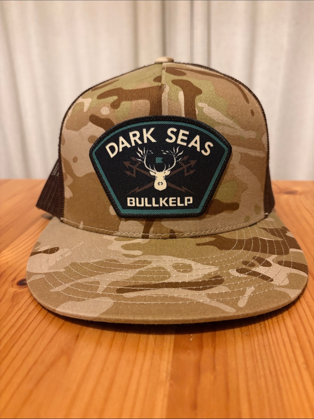 Dark Seas Bullkelp Brown MultiCam Mesh SnapBack Hat